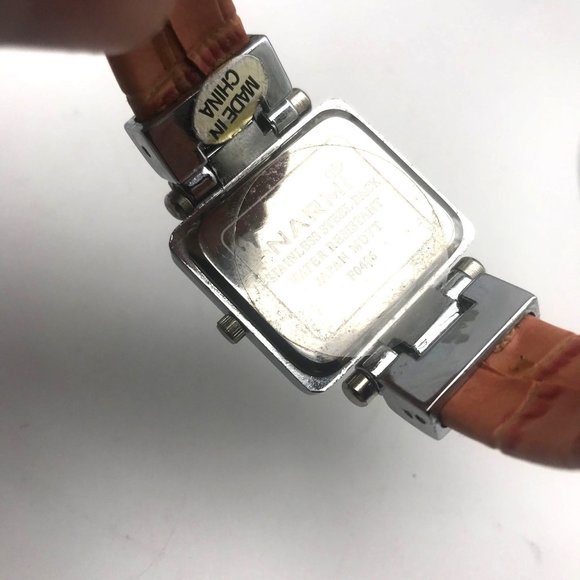 Narmi Women's Silver Tone Analog Quartz Cuff Watch F0406 New Battery - Picture 5 of 6